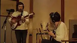 Logan (left) and Justin Baren recording (2024)
