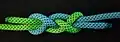 Reever knot: with standing ends A-A