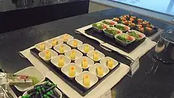 Refreshments served at the Delta Sky Club Lounge in the Narita International Airport