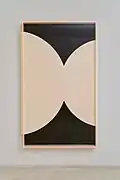 "Colormirror moons Nr 2" (2020), fluorescent acrylic glass, at daylight, 170 x 100 x 11&nbsp;cm