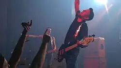 Regurgitator (left to right) Quan Yeomans and Ben Ely performing live, 10 August 2018
