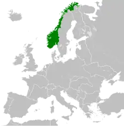 Location of Quisling regime