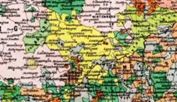 The Free Imperial City of Ulm (lower center) and surrounding area