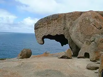 Remarkable Rocks formation in Flinders Chase within the Hundred of McDonald