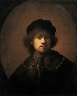 Self-Portrait, c. 1630. Walker Art Gallery, Liverpool. The Liverpool Self-Portrait is transitional between a study of expression, a tronie and a conventional head-and-shoulders 'portrait of the artist'.