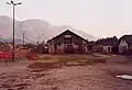 Condition of the locomotive shed at Meran station during the closure of the Vinschgau railway line.