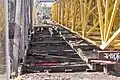 Removal of the decking during the demolition in July 2014