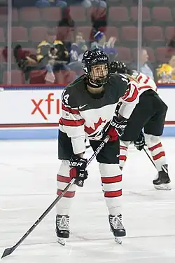 Fast in the Team Canada gear on the ice in 2017
