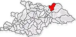Location in Maramureș County