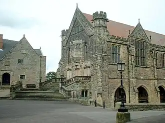 Colour photograph of a school