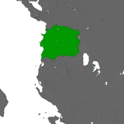 Location of Central Albania