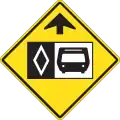 Reserved bus lane ahead.