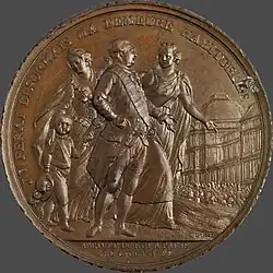 Medal commemorating the return of Louis XVI to Paris - 1789