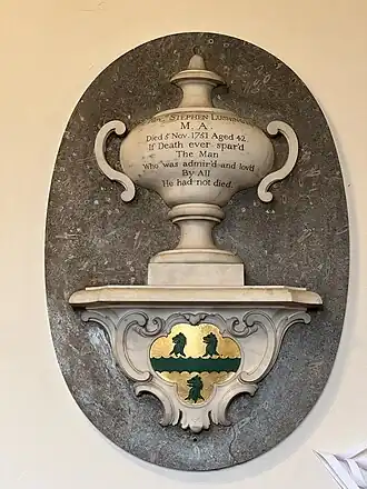 Rev Stephen Lushington's Wall tablet.
