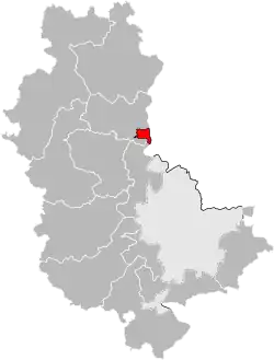Location of Villefranche-sur-Saône