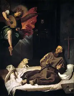 Francis of Assisi with angel music, Francisco Ribalta, c. 1620