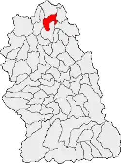 Location in Hunedoara County