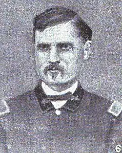 1889 black and white head and shoulders illustration of US Army Brigadier General Richard Comba