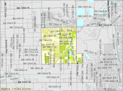 U.S. Census Bureau map showing CDP boundaries