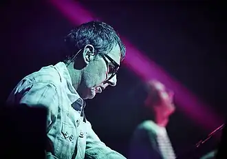 Smith at the Roundhouse with Underworld in 2016