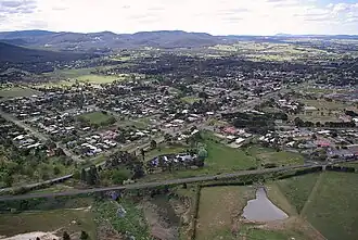 Riddells Creek seen from the air