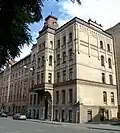 Building on Tērbatas street 86 (together with Friedrich Scheefel), Riga. (1900).
