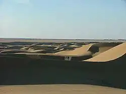A view of the sand dunes of the Rig-e Jenn