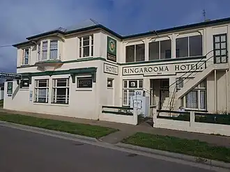 The Ringarooma Hotel, a central landmark in the town
