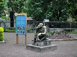 Statue of Macaco Tião (Tião the Ape) in the Zoological Garden of Rio de Janeiro