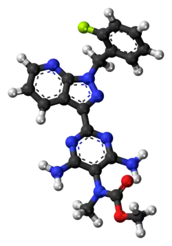 Ball-and-stick model of riociguat