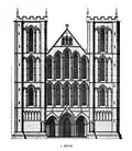 Engraving of the west front.