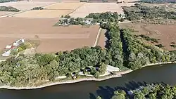 Looking east over the Iowa River, at River Junction