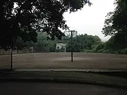 The basketball field inside the campus, 2017