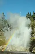 Eruption with rainbow, 2010