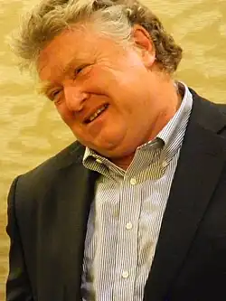 Olmstead at a book signing at Barnes & Noble in New York