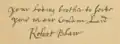 Robert Blair's signature