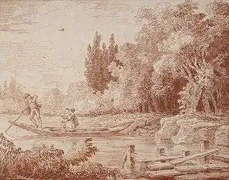 Boat Journey (1774), sanguine, 28.9 x 36.5&nbsp;cm., National Museum in Warsaw