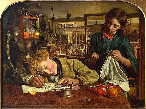 Kit's Writing Lesson by Robert Braithwaite Martineau