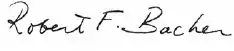 Robert F. Bacher's signature