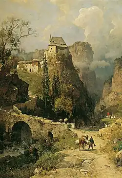 Schlucht und Einsiedelei San Romedio bei Val di Non (1893)