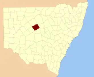 Location in New South Wales