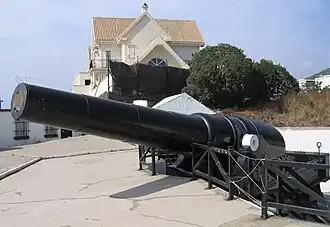 The 100-ton gun at Napier of Magdala Battery