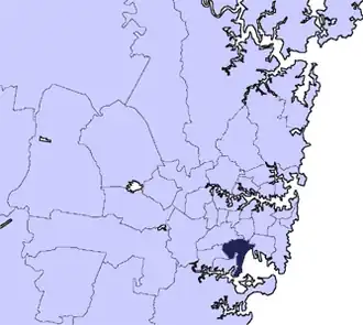 Location in Metropolitan Sydney