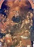 Michael Willmann 1678, Polish, oil on canvas, "Family tree of Christ", Church Of The Assumption Of The Blessed Virgin Mary, Krzeszów.[51]