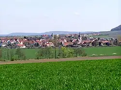 General view of Rödelsee. Schwanberg in the background.