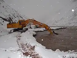 Vakhsh river dredging