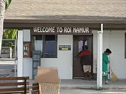 Welcome sign for Docks Office
