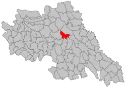 Location in Iași County