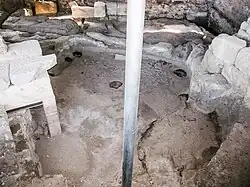 Image 43Excavation on the Palatine Hill has found the foundations of a hut believed to correspond to the Hut of Romulus, which the Romans themselves preserved into late antiquity. (from Founding of Rome)