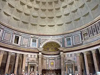 picture showing the concrete underside of a large dome